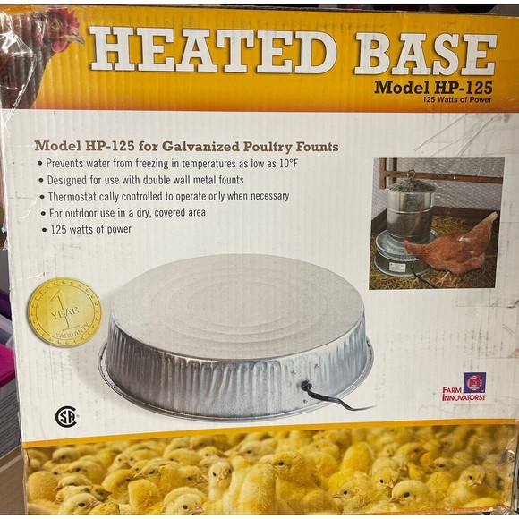 Farm Innovators HP-125 125W Heated Base for Metal Poultry Founts New Open Box - Picture 6 of 6
